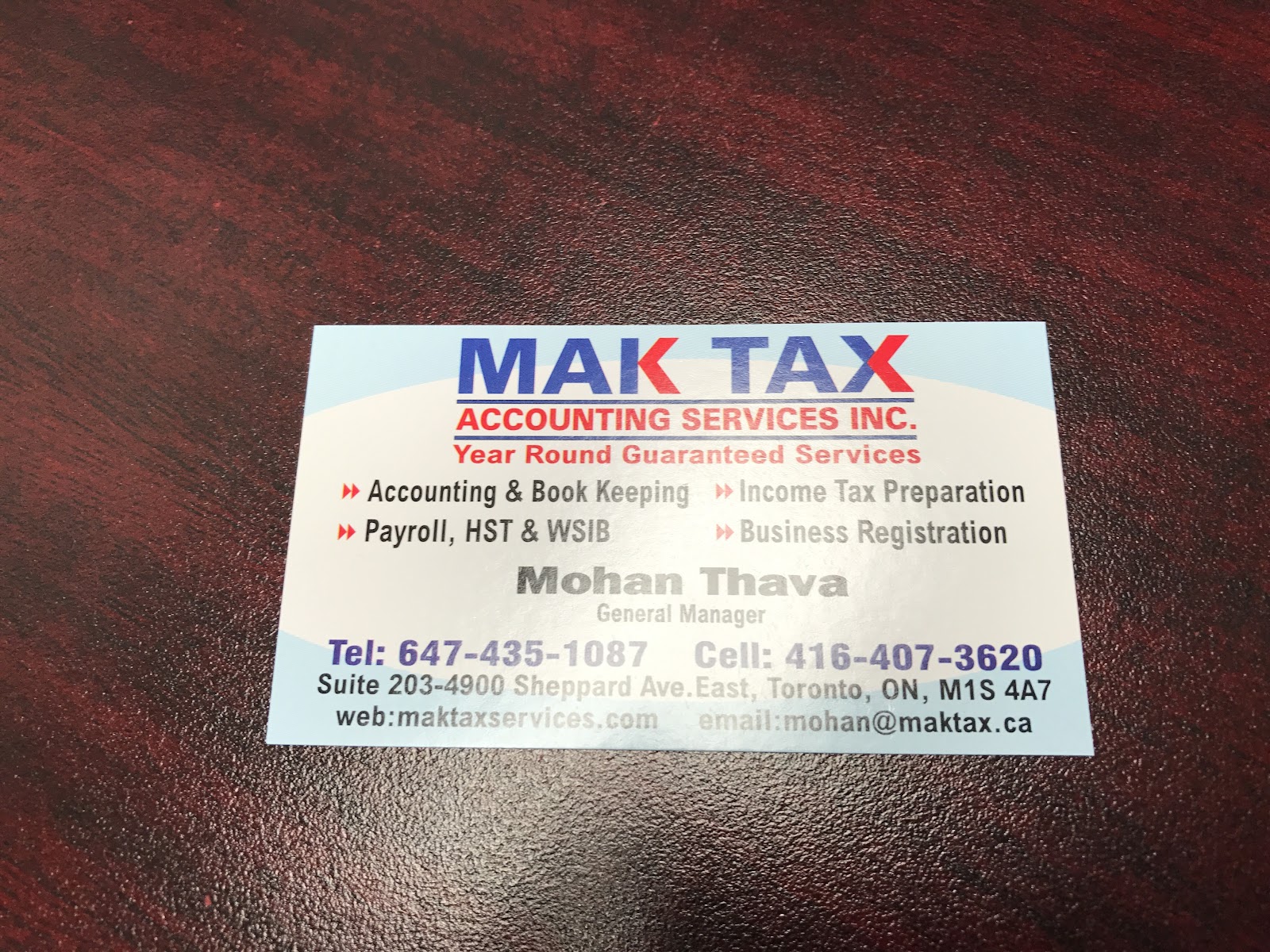 Mak Tax & Accounting Services Inc. - photo by Darius Yang via Google