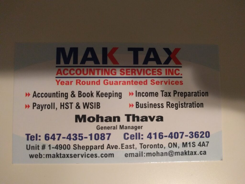 Mak Tax & Accounting Services Inc. - photo by Jimmy T via Google