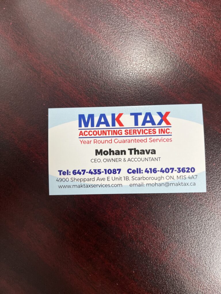 Mak Tax & Accounting Services Inc. - photo by Anmol Dhir via Google