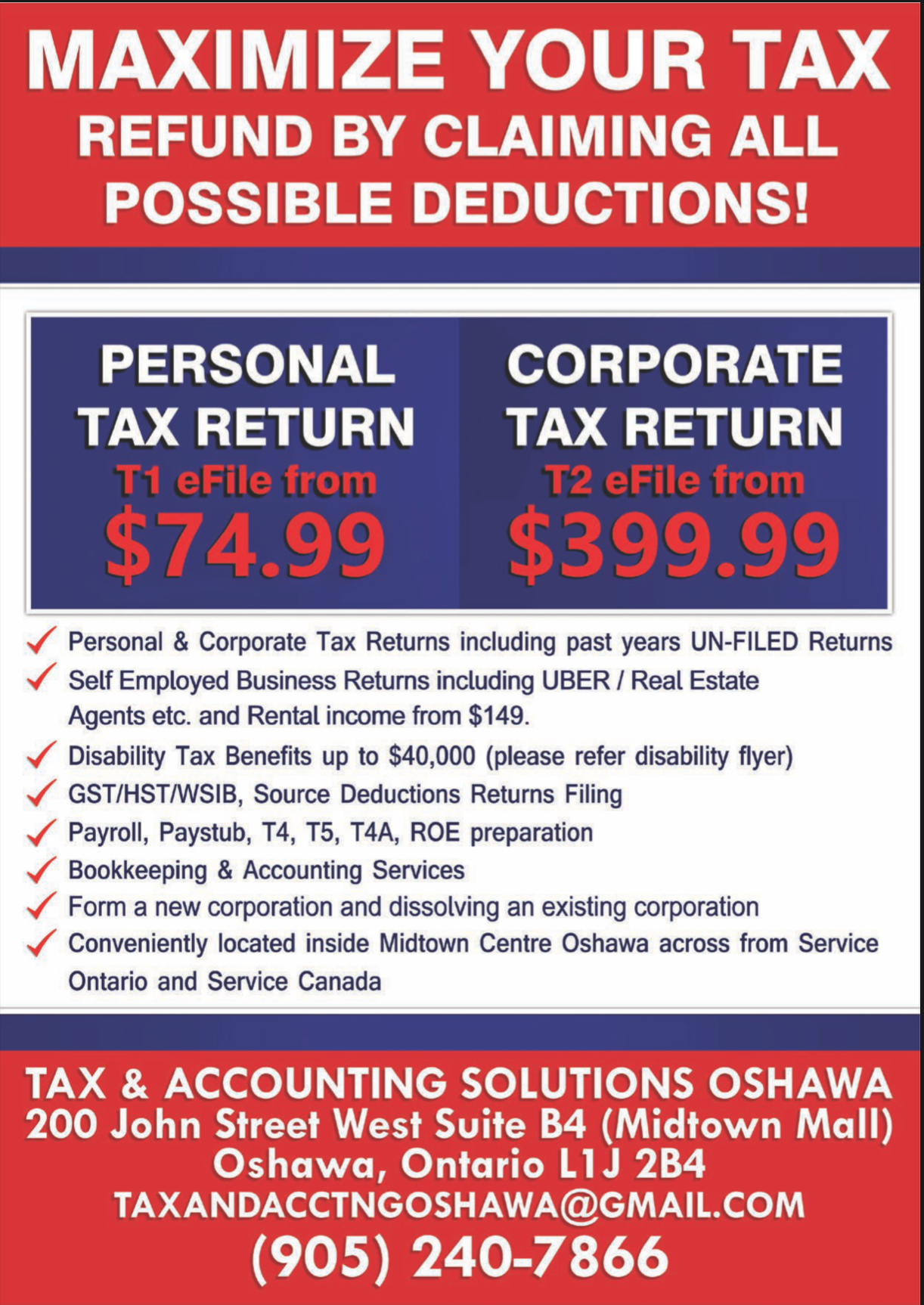 Tax & Accounting Solutions Oshawa - photo by Tax & Accounting Solutions Oshawa via Google